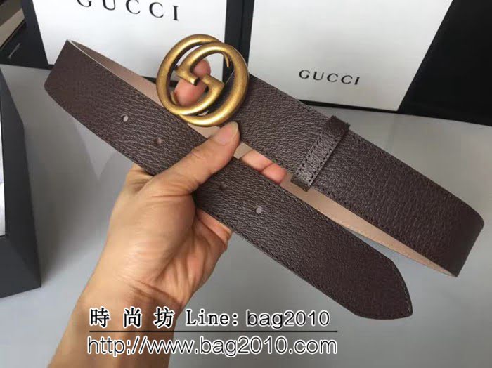 古馳CUCCI G家優質頭層牛皮豬皮紋 配純銅扣男士皮帶 GHG1256